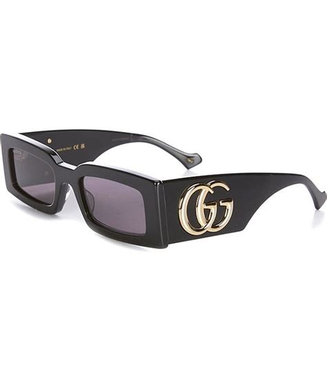 53mm rectangular sunglasses gucci|gucci oversized square sunglasses black.